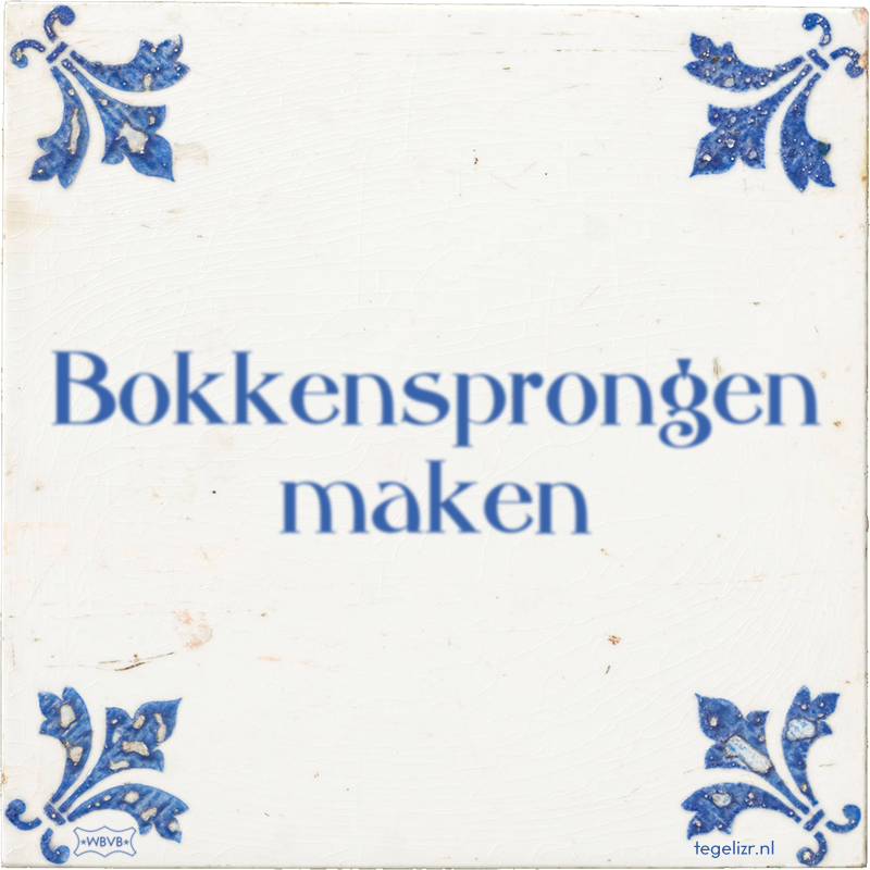 Bokkensprongen maken - Online tegeltjes bakken