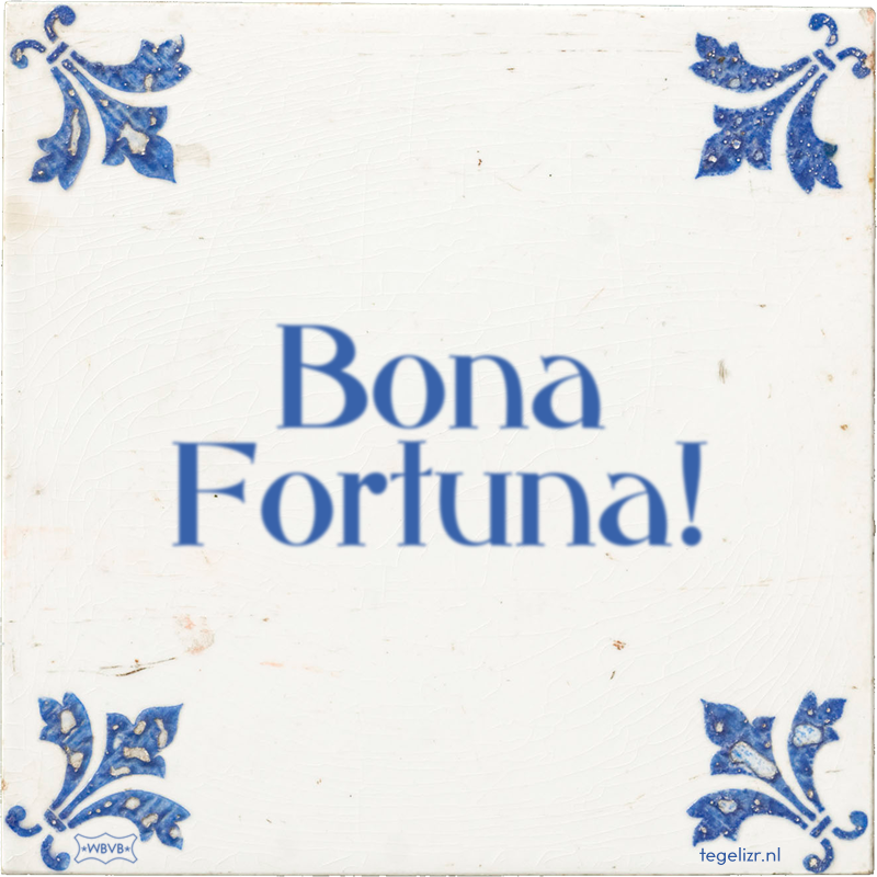Bona Fortuna! - Online tegeltjes bakken