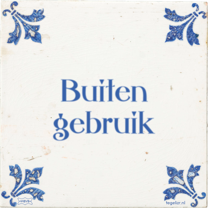Buiten gebruik - Online tegeltjes bakken