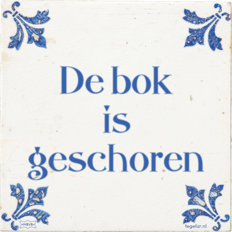 De bok is geschoren - Online tegeltjes bakken