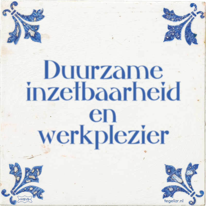 Duurzame inzetbaarheid en werkplezier - Online tegeltjes bakken