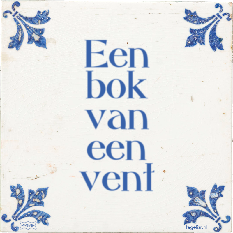 Een bok van een vent - Online tegeltjes bakken