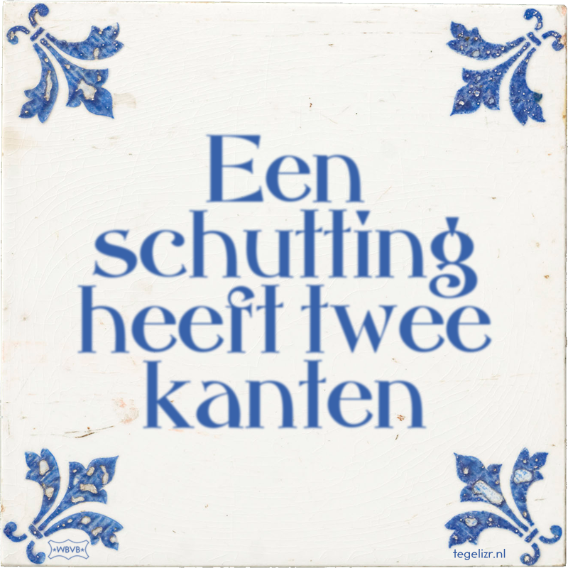 Een schutting heeft twee kanten - Online tegeltjes bakken