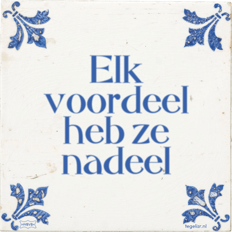 Elk voordeel heb ze nadeel Online tegeltjes bakken WBVB Rotterdam