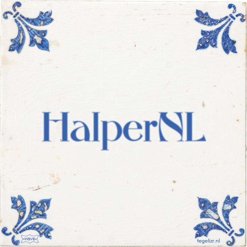 HalperNL - Online tegeltjes bakken