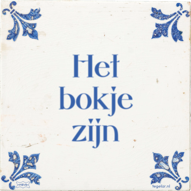 Het bokje zijn - Online tegeltjes bakken