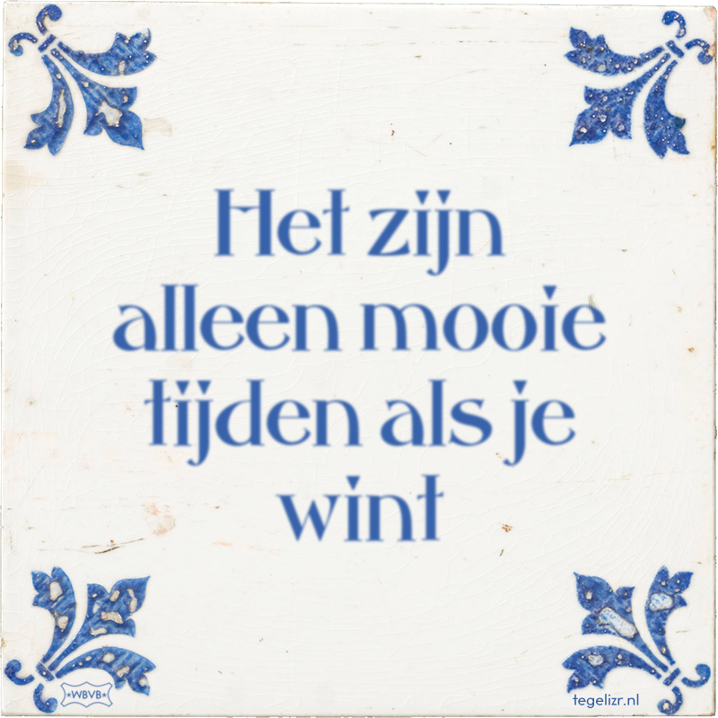 Het zijn alleen mooie tijden als je wint - Online tegeltjes bakken