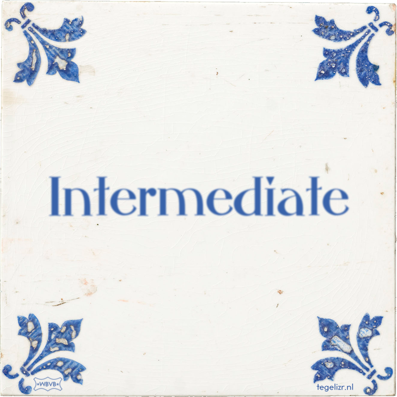 Intermediate - Online tegeltjes bakken