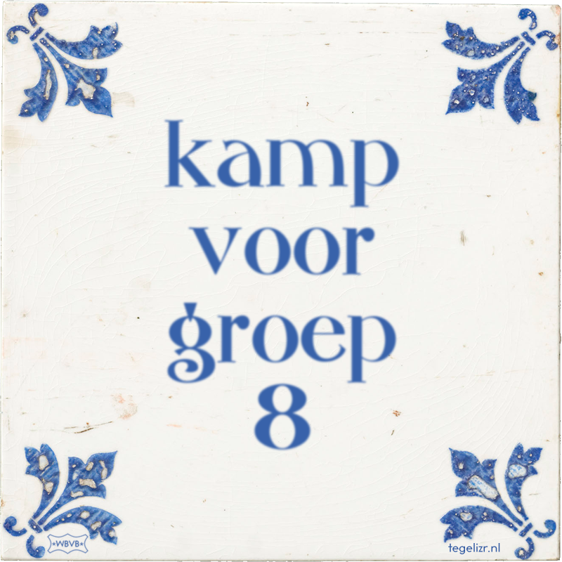 kamp voor groep 8 - Online tegeltjes bakken