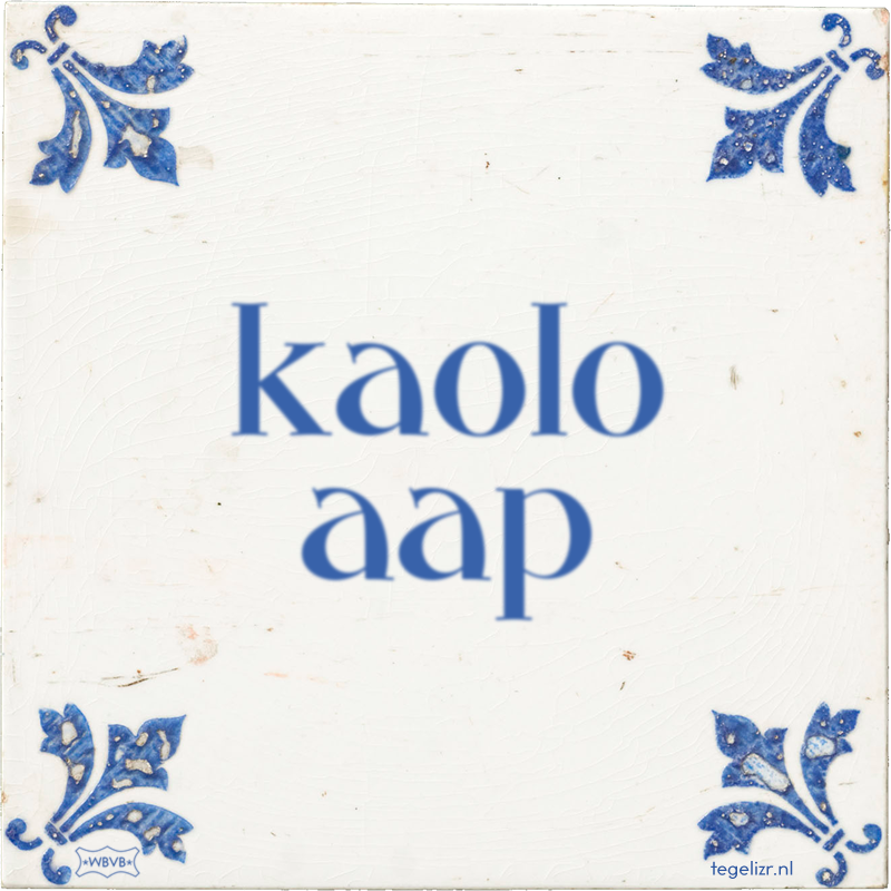kaolo aap - Online tegeltjes bakken
