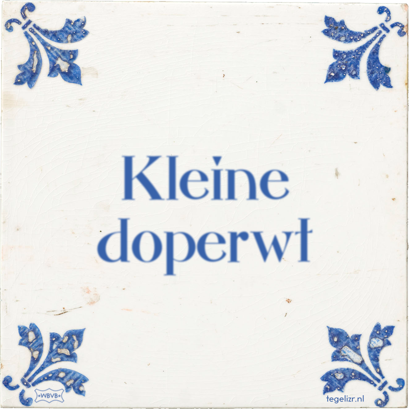 Kleine doperwt - Online tegeltjes bakken