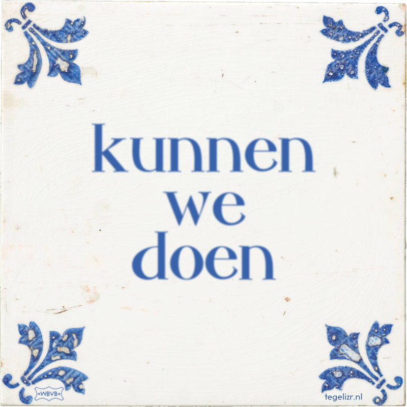kunnen we doen - Online tegeltjes bakken