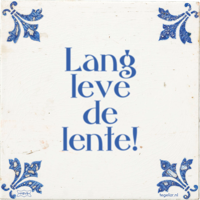 Lang leve de lente! - Online tegeltjes bakken