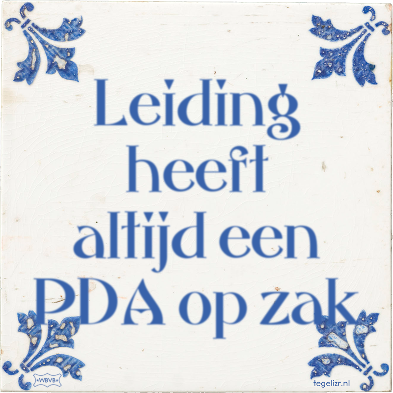 Leiding heeft altijd een PDA op zak - Online tegeltjes bakken