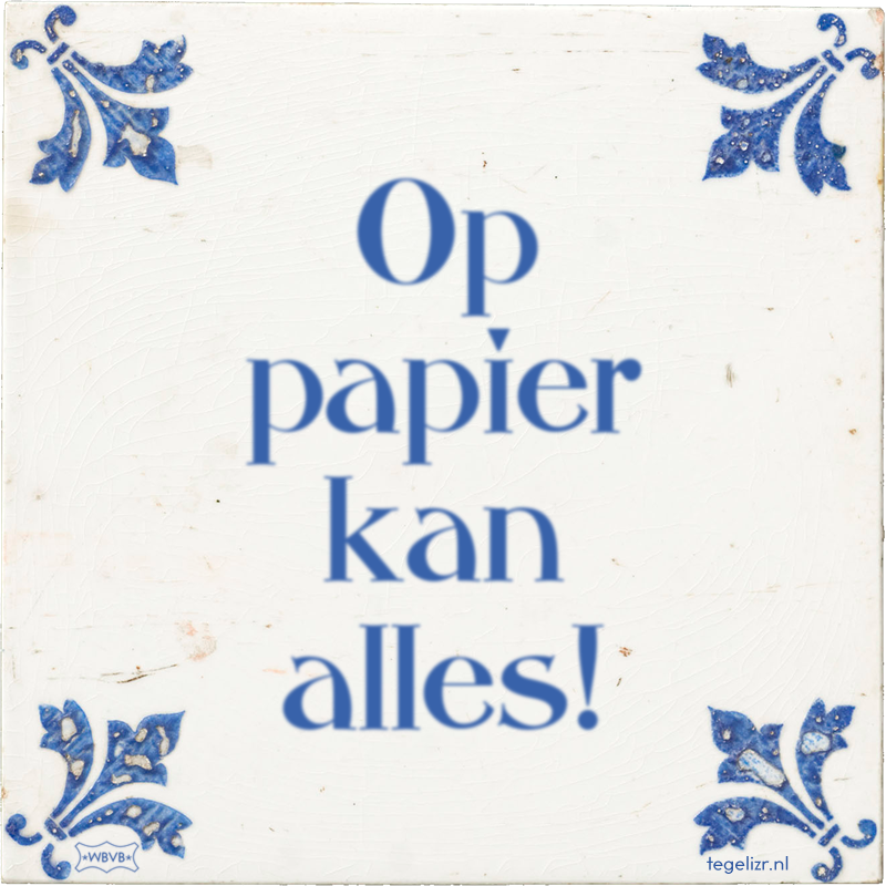 Op papier kan alles! - Online tegeltjes bakken