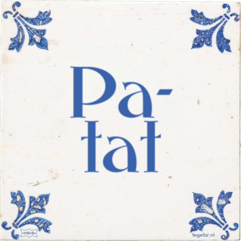Pa- tat - Online tegeltjes bakken