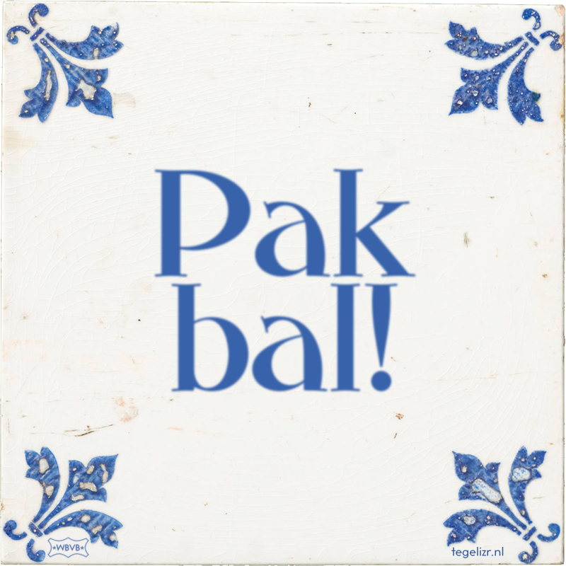 Pak bal! - Online tegeltjes bakken