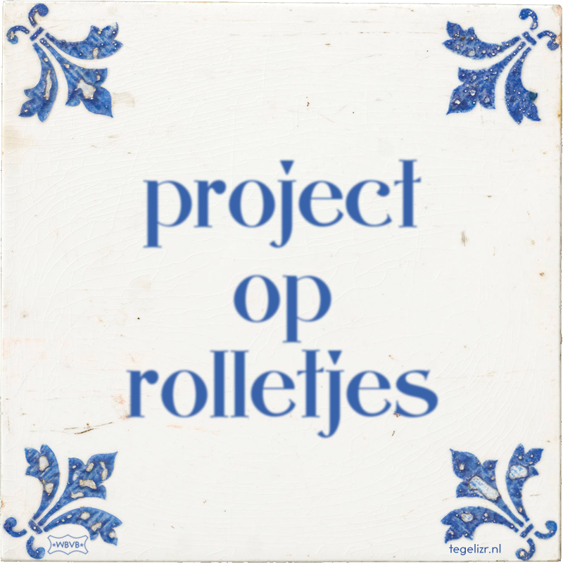 project op rolletjes - Online tegeltjes bakken