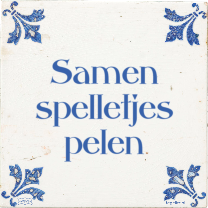 Samen spelletjes pelen - Online tegeltjes bakken