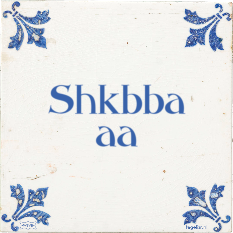 Shkbba aa - Online tegeltjes bakken