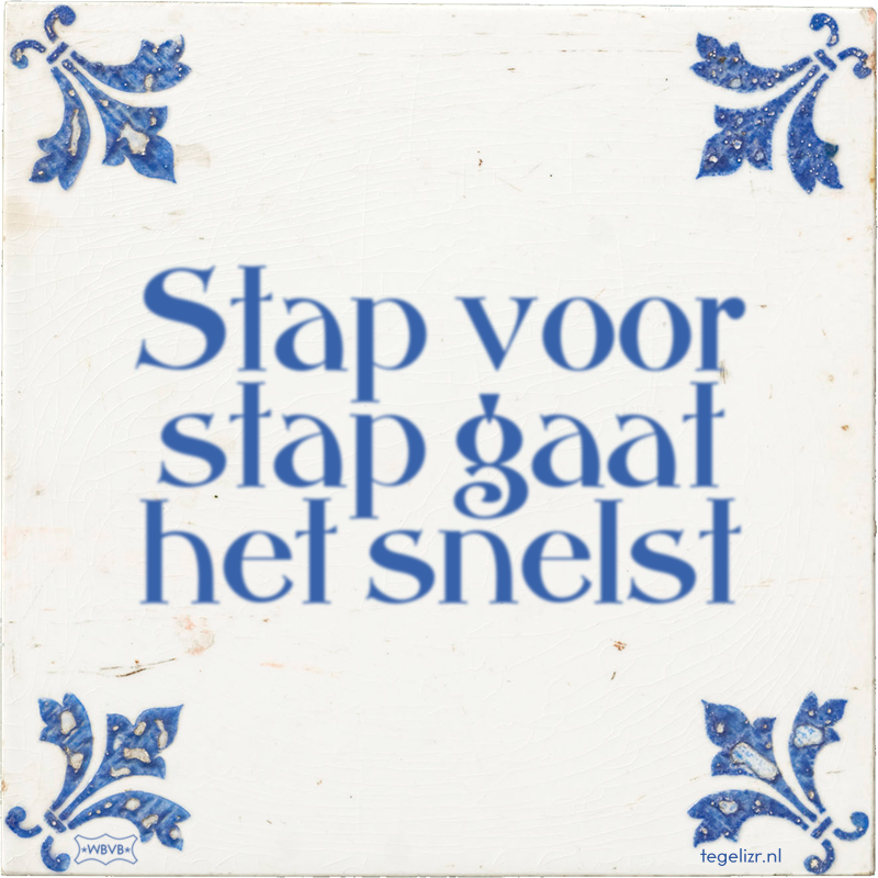 Stap voor stap gaat het snelst - Online tegeltjes bakken