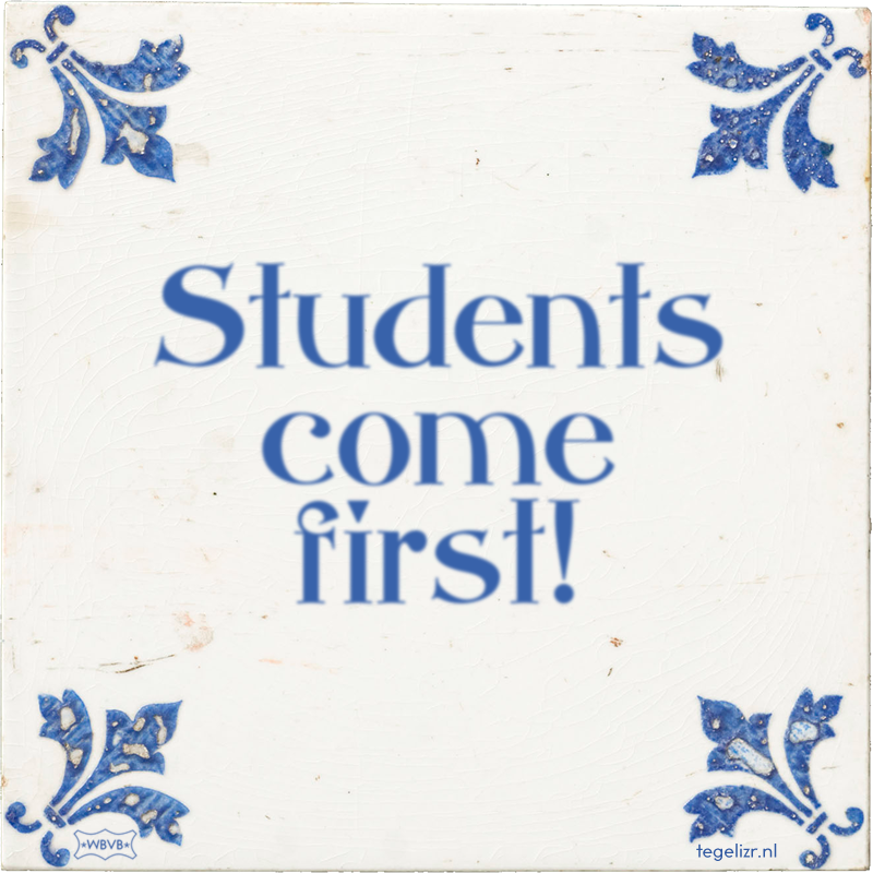Students come first! - Online tegeltjes bakken