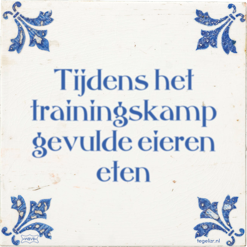 Tijdens het trainingskamp gevulde eieren eten - Online tegeltjes bakken