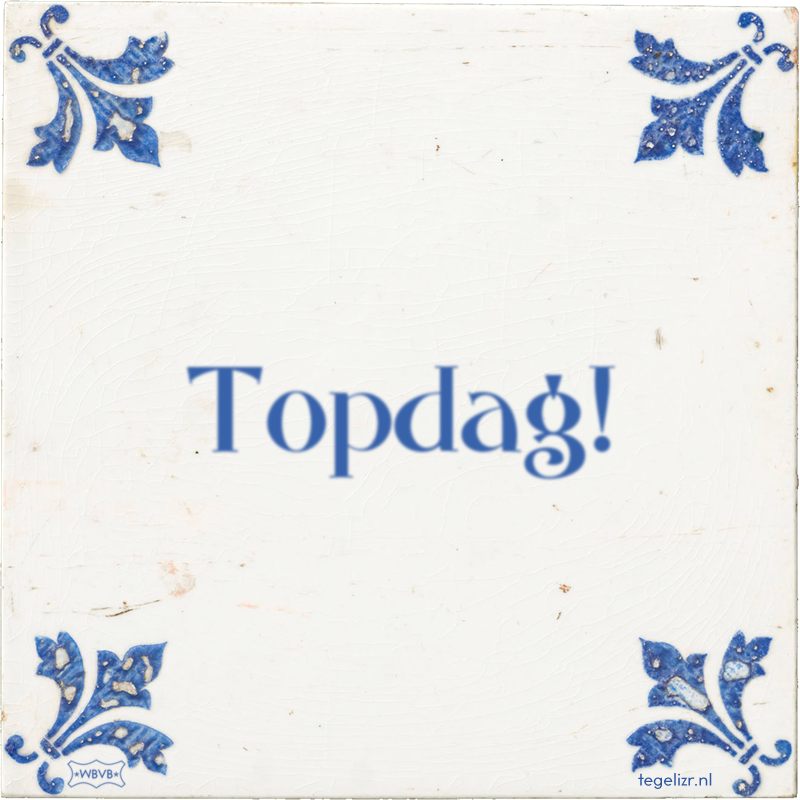 Topdag! - Online tegeltjes bakken