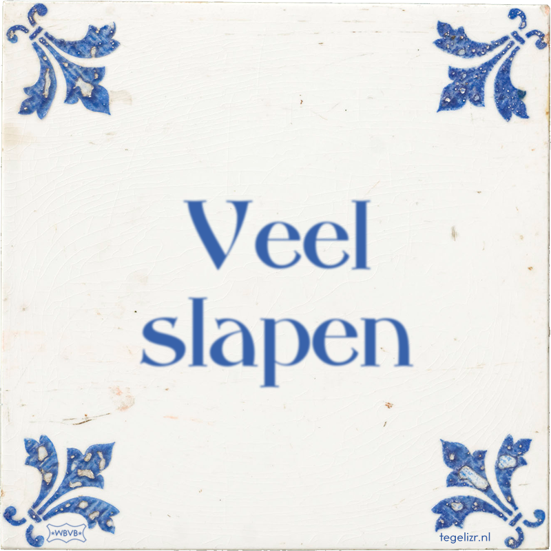 Veel slapen - Online tegeltjes bakken