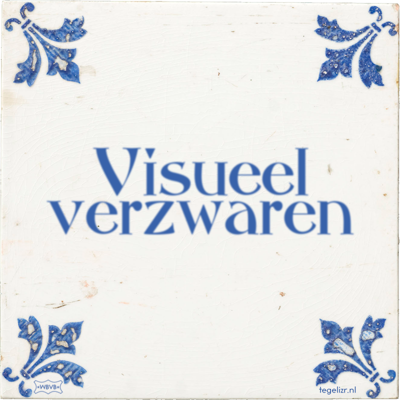 Visueel verzwaren - Online tegeltjes bakken