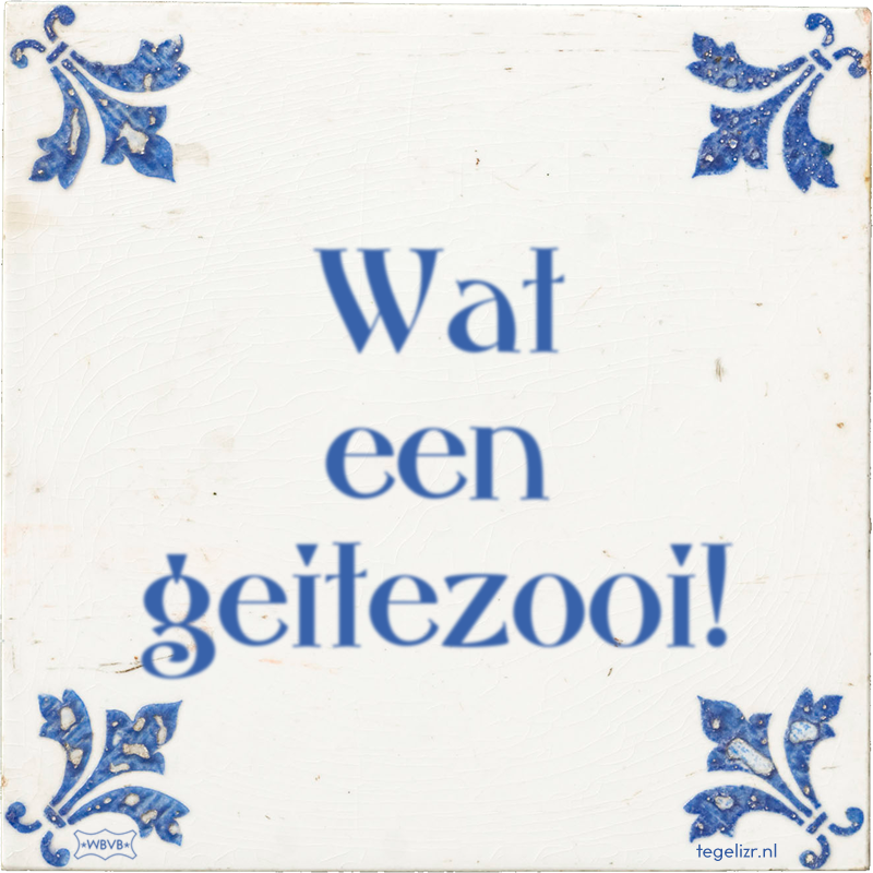 Wat een geitezooi! - Online tegeltjes bakken