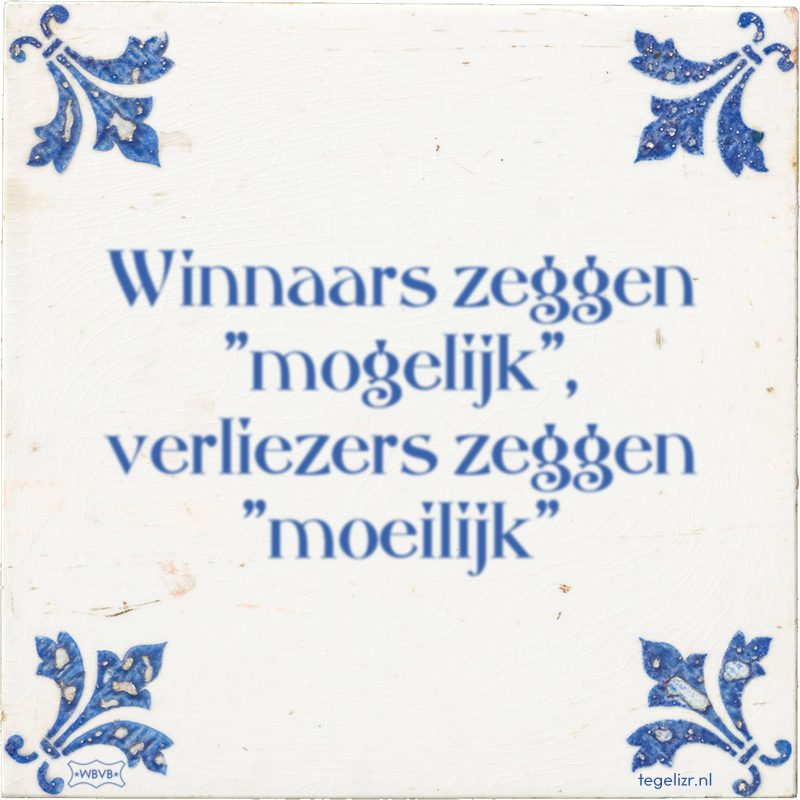 Winnaars zeggen 