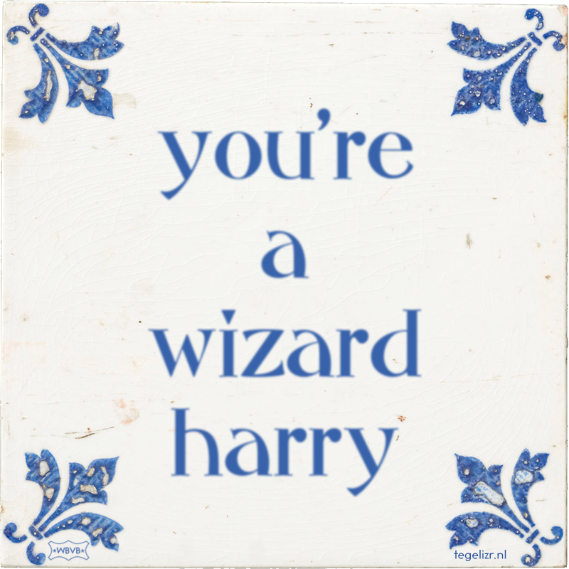 you're a wizard harry - Online tegeltjes bakken