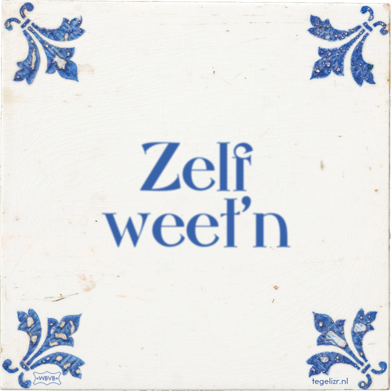 Zelf weet'n - Online tegeltjes bakken