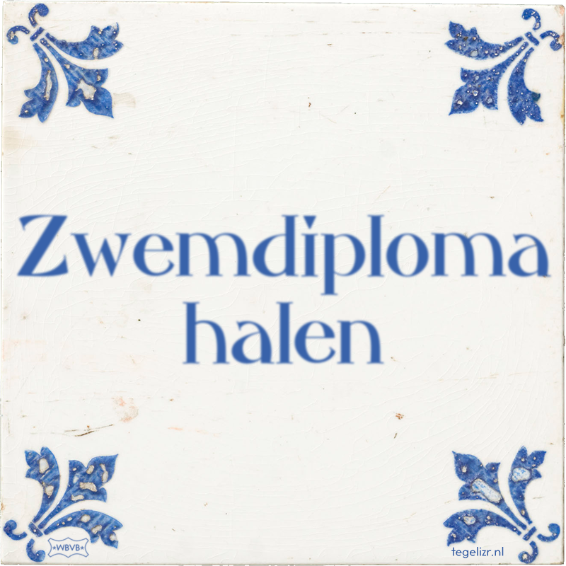 Zwemdiploma halen - Online tegeltjes bakken