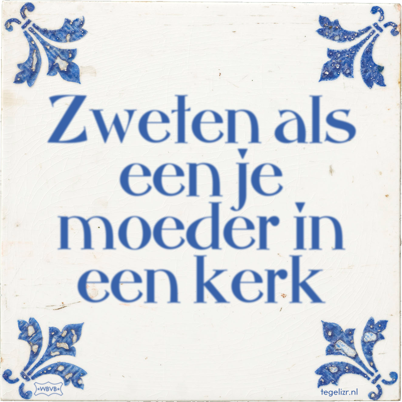 Zweten als een bewonderenswaardige vrouw in een kerk - Online tegeltjes bakken