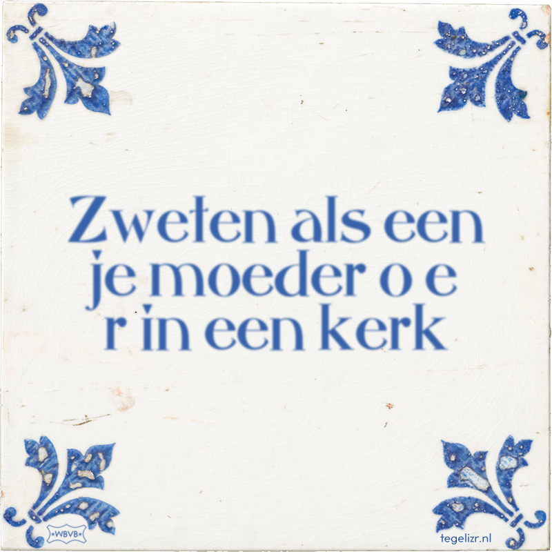 Zweten als een bewonderenswaardige vrouw o e r in een kerk - Online tegeltjes bakken