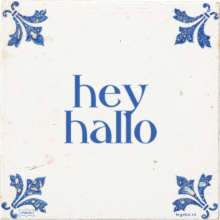 hey hallo - 54 keer bekeken