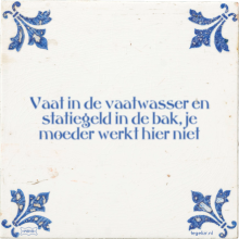 Vaat in de vaatwasser en statiegeld in de bak, je moeder werkt hier niet - 23 keer bekeken
