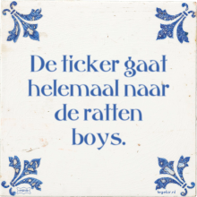 De ticker gaat helemaal naar de ratten boys. - 10 keer bekeken