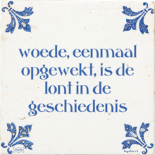 woede, eenmaal opgewekt, is de lont in de geschiedenis - 27 keer bekeken