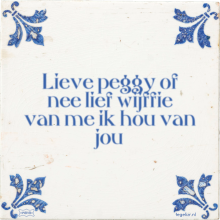 Lieve peggy of nee lief wijffie van me ik hou van jou - 24 keer bekeken