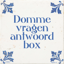Domme vragen antwoord box - 33 keer bekeken
