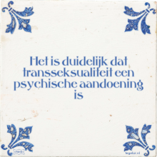 Het is duidelijk dat transseksualiteit een psychische aandoening is - 5 keer bekeken