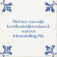 Niet een van mijn kerstkadootjes miauwt, wat een teleurstelling, Nin - 20 keer bekeken