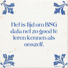 Het is tijd om BNG data net zo goed te leren kennen als onszelf. - 2 keer bekeken