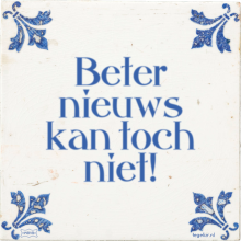 Beter nieuws kan toch niet! - 13 keer bekeken