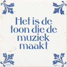 Het is de toon die de muziek maakt - 3 keer bekeken