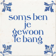 soms ben je gewoon te bang - 38 keer bekeken