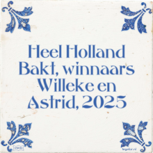 Heel Holland Bakt, winnaars Willeke en Astrid, 2025 - 8 keer bekeken